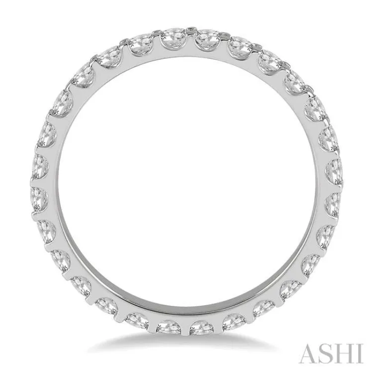 1 Ctw Round Cut Diamond Eternity Ring in 14K White Gold