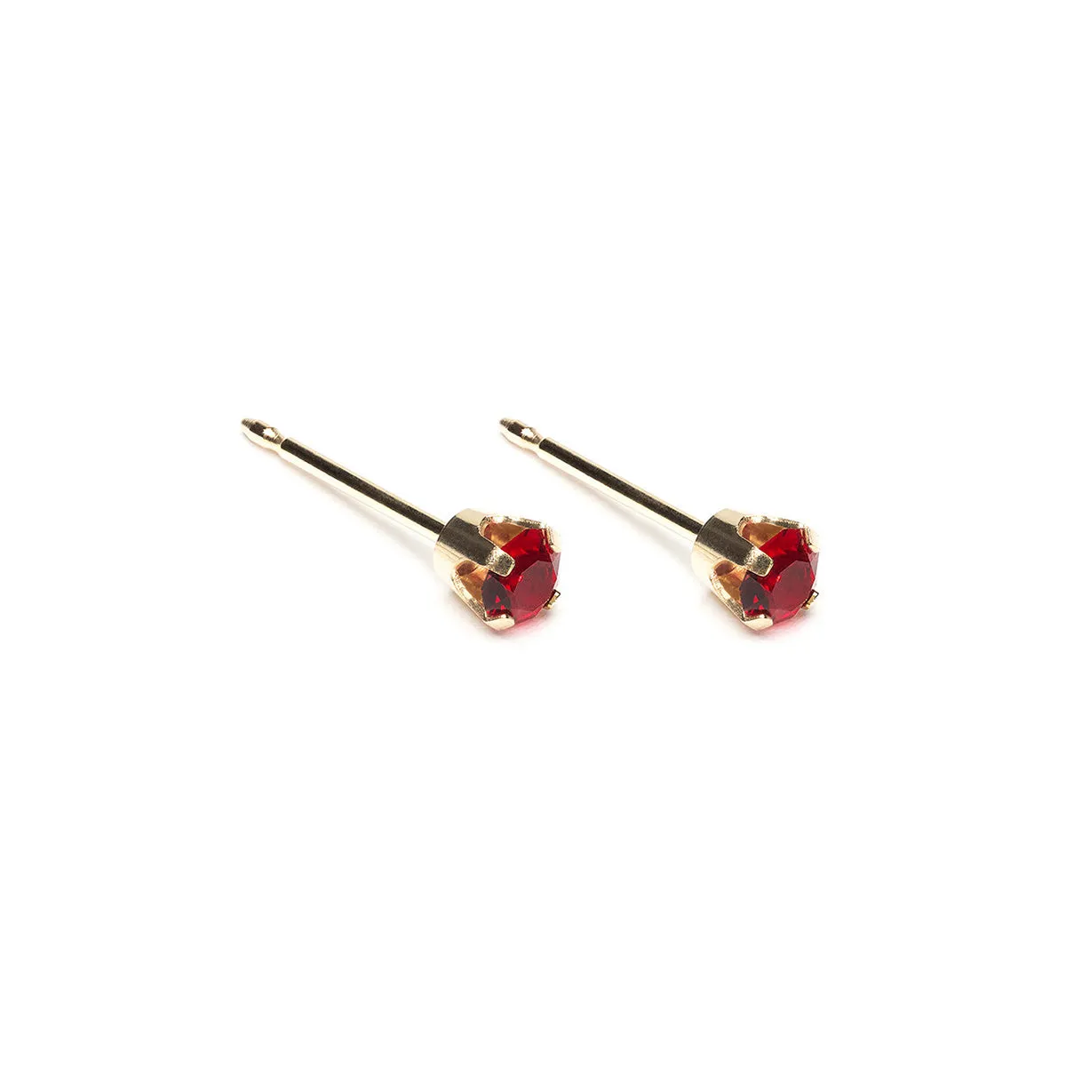 14k Gold Earrings January Birthstone