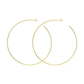 14KY Gold Large Open Hoop 75mm