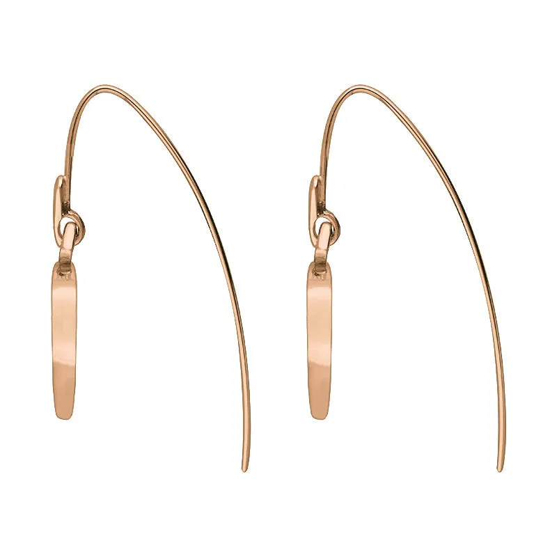 18ct Rose Gold Blue John Flore Filigree Heart Drop Earrings