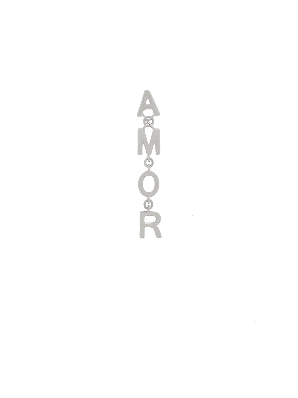 18K Gold Amor Single Dangle Drop Earrings
