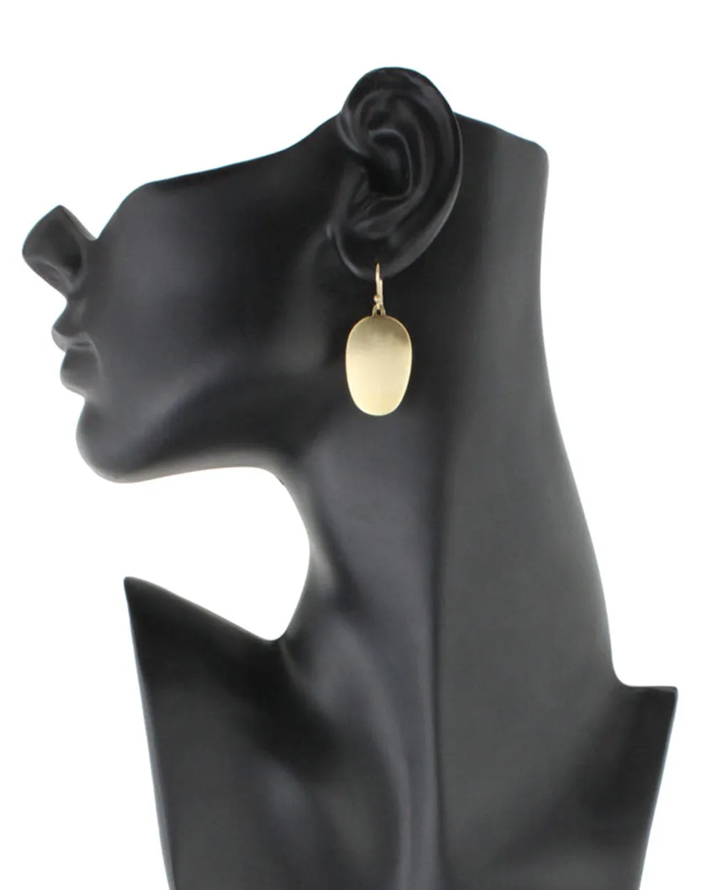 18K Green Gold Large Chip Earrings