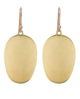 18K Green Gold Large Chip Earrings
