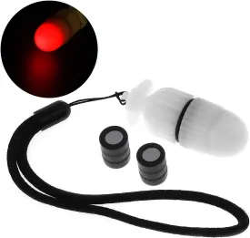 1Pc Underwater Strobe Signal Light Scuba Night Dive Marker LED Flashy Safety Lamp Firefly Diving Beacon Beam 200M Underwater 200 Hour Duration with Battery -Red