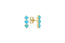 3 Turquoise Stud Earrings