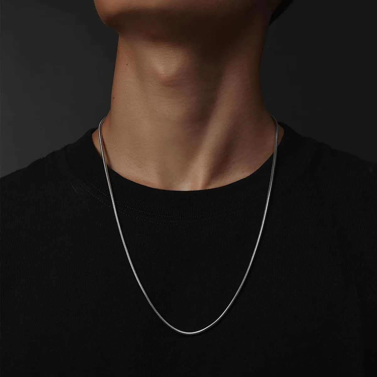 925 Sterling Silver Snake Chain 1MM 1.5MM 2MM 3MM Round Flexible Italian Snake Chain Necklace for Women Men 18, 20, 22, 24, 26 Inch