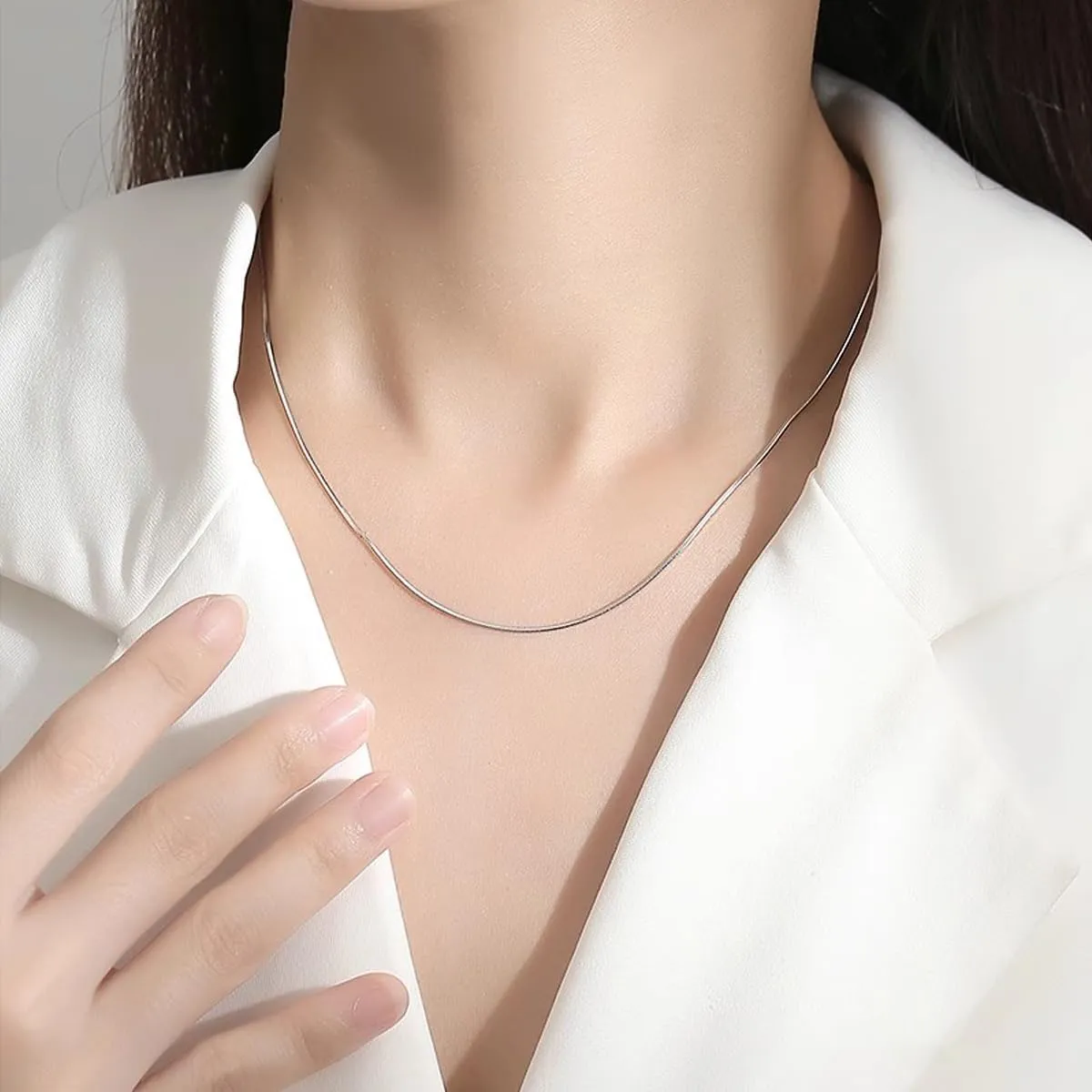 925 Sterling Silver Snake Chain 1MM 1.5MM 2MM 3MM Round Flexible Italian Snake Chain Necklace for Women Men 18, 20, 22, 24, 26 Inch