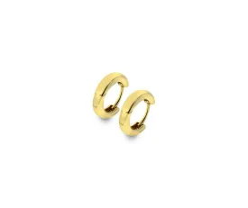 9ct Yellow Gold 1.2cm Round Huggie Earrings