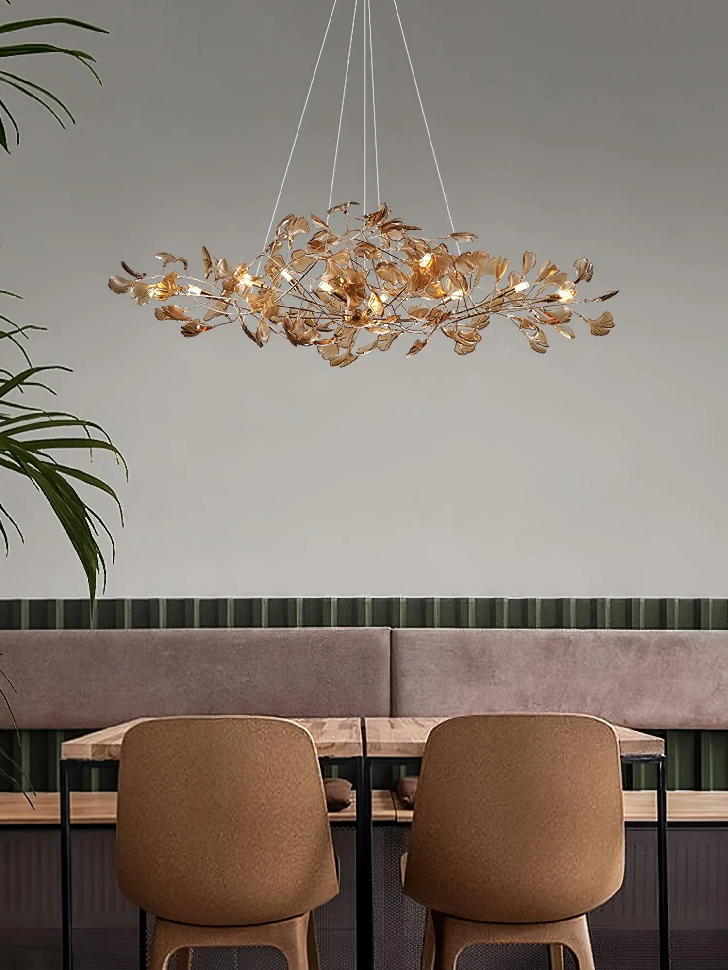 Acrylic Ginkgo Leaf Chandelier