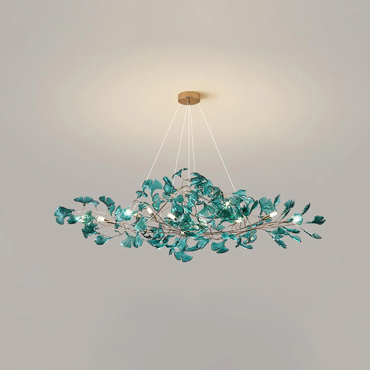 Acrylic Ginkgo Leaf Chandelier