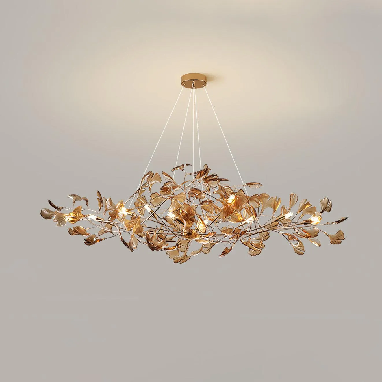 Acrylic Ginkgo Leaf Chandelier