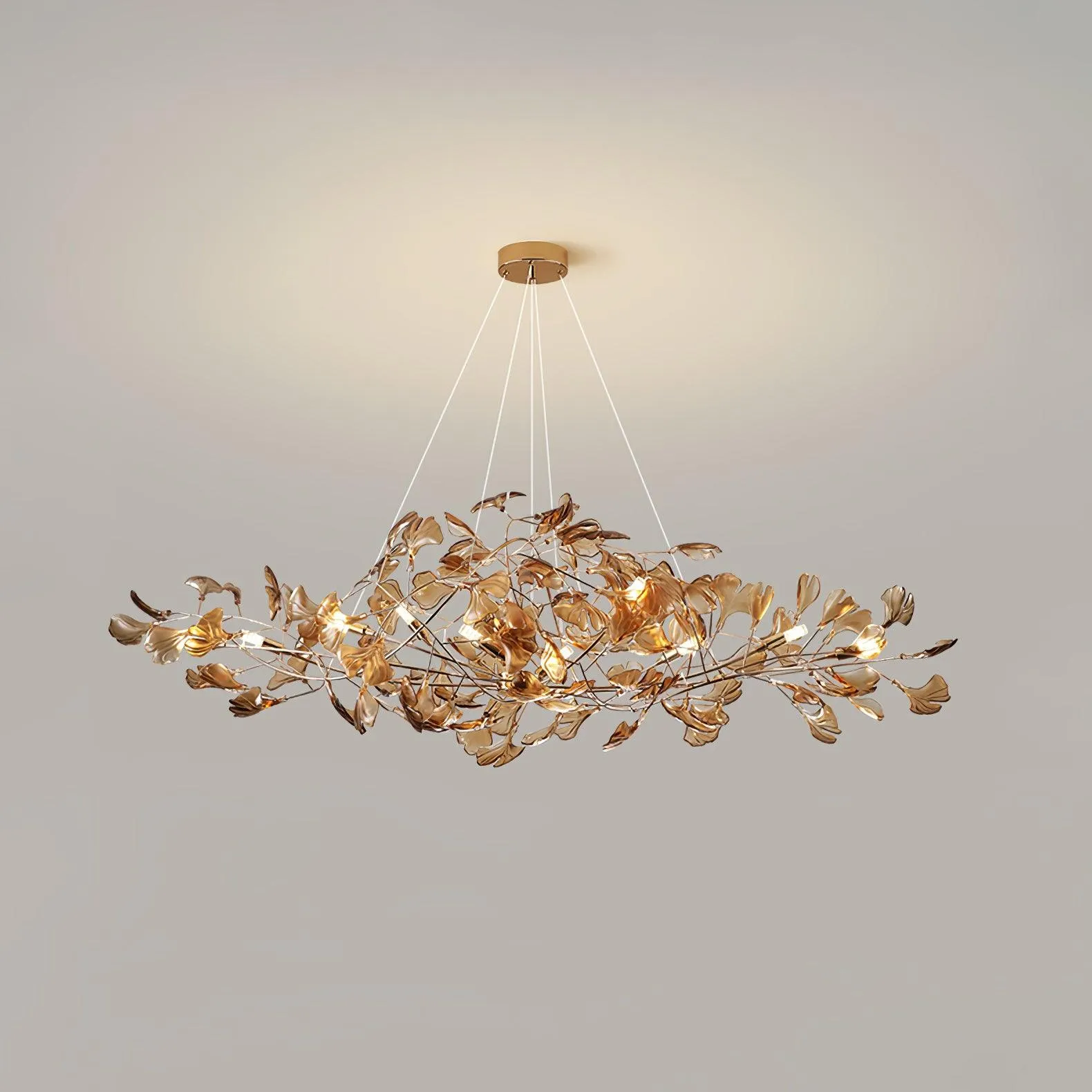 Acrylic Ginkgo Leaf Chandelier