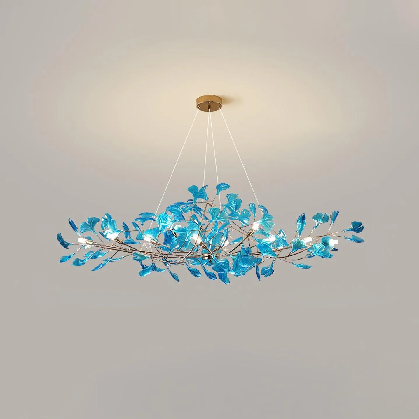 Acrylic Ginkgo Leaf Chandelier
