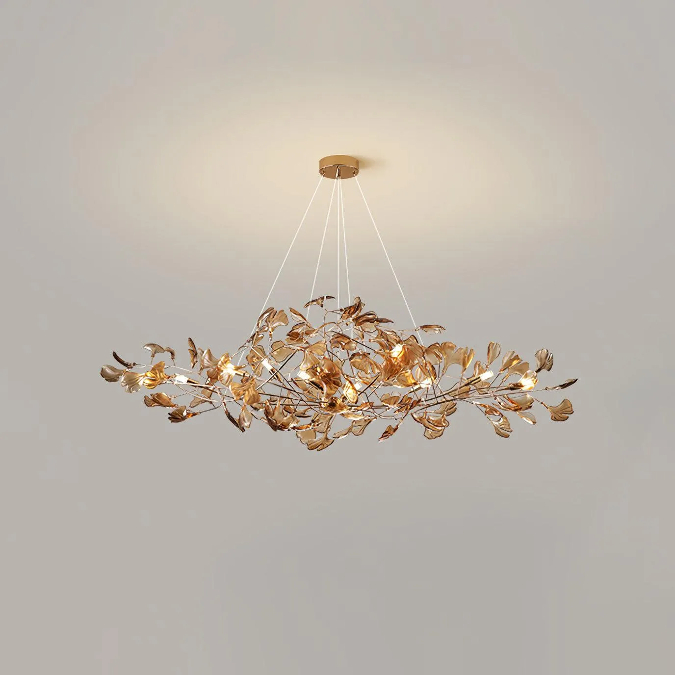 Acrylic Ginkgo Leaf Chandelier