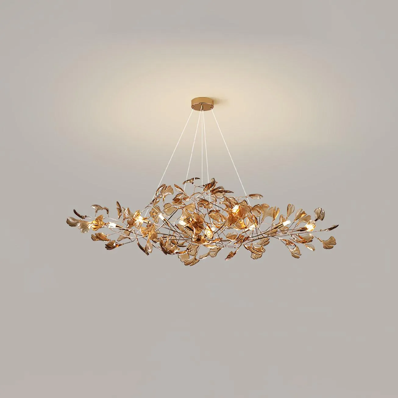 Acrylic Ginkgo Leaf Chandelier