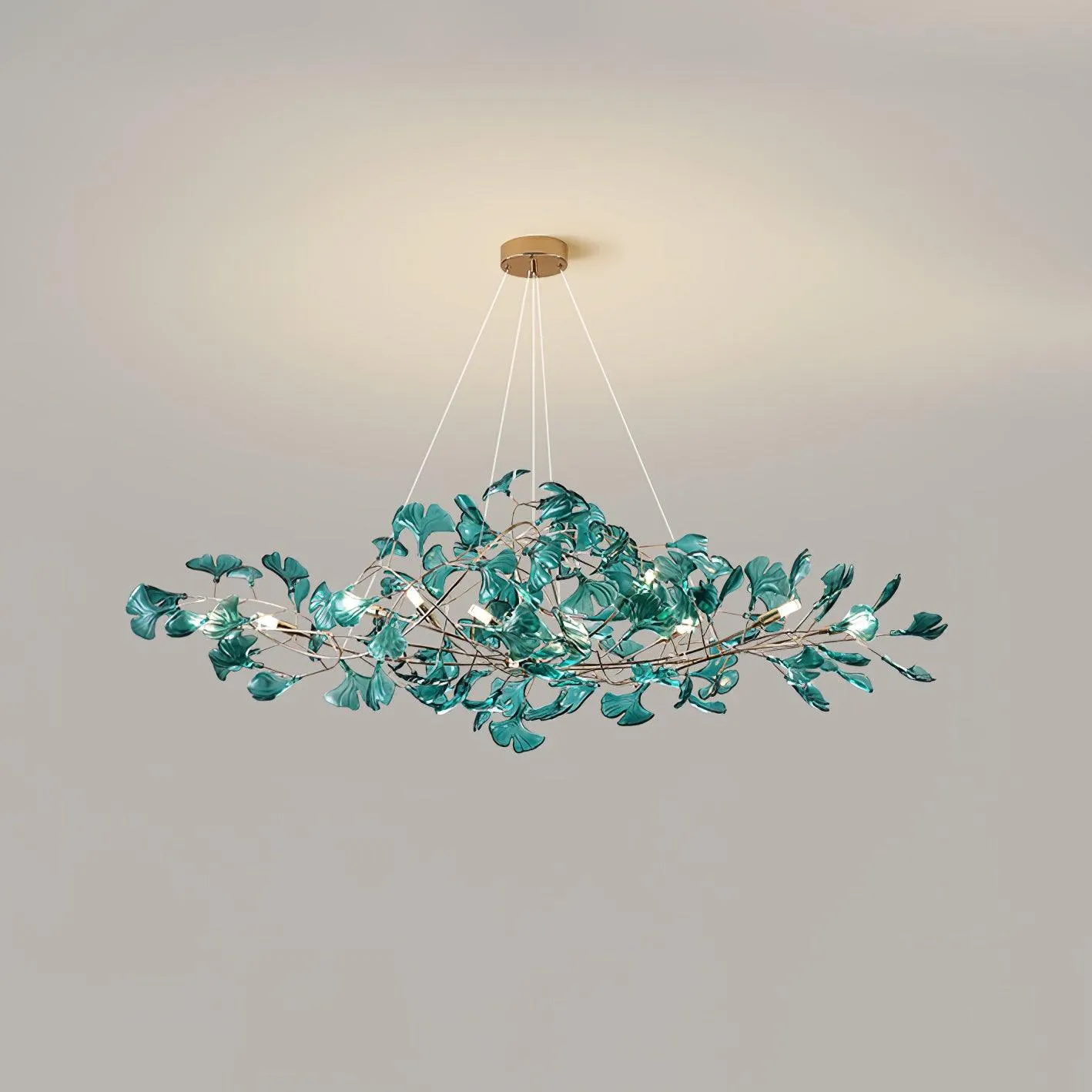 Acrylic Ginkgo Leaf Chandelier
