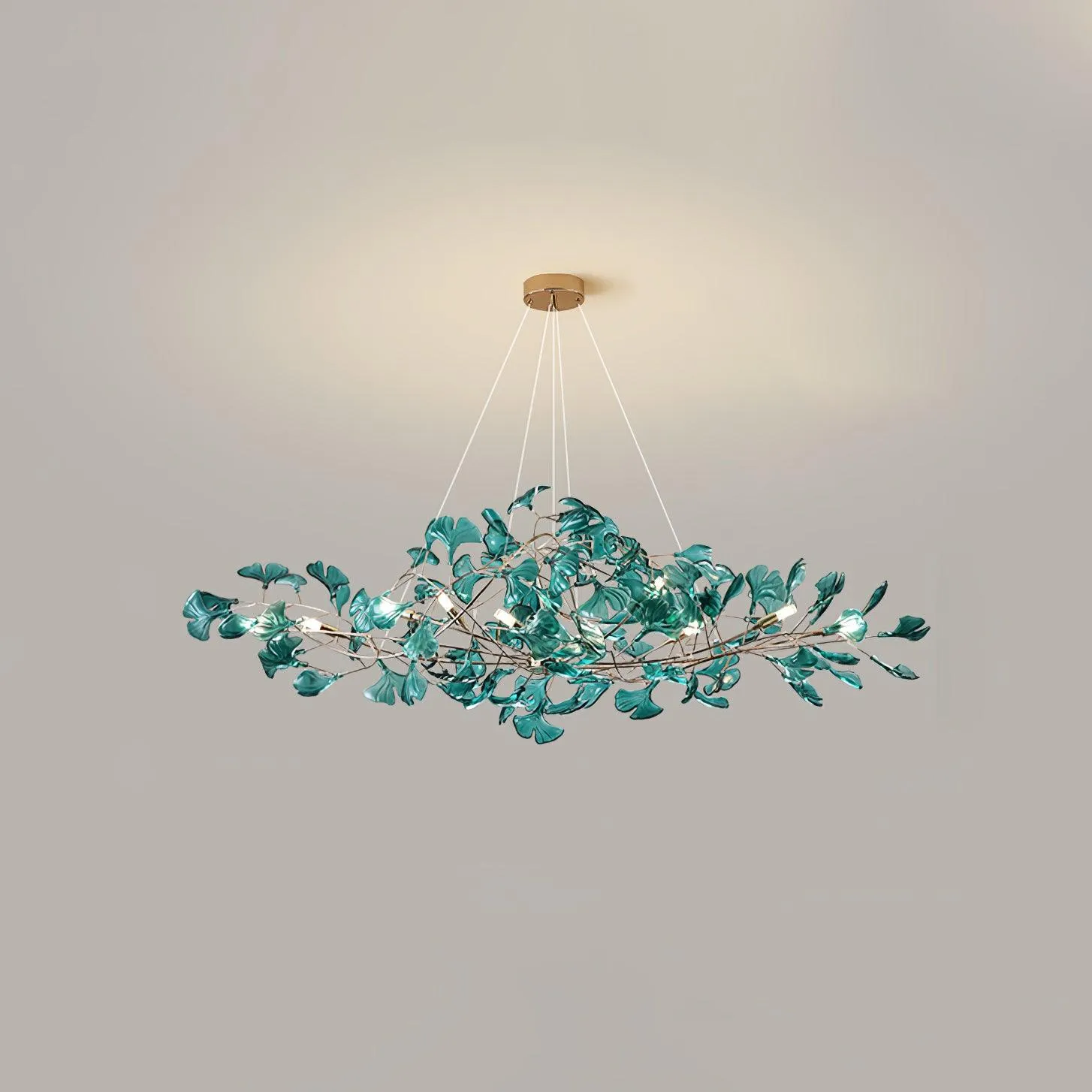 Acrylic Ginkgo Leaf Chandelier
