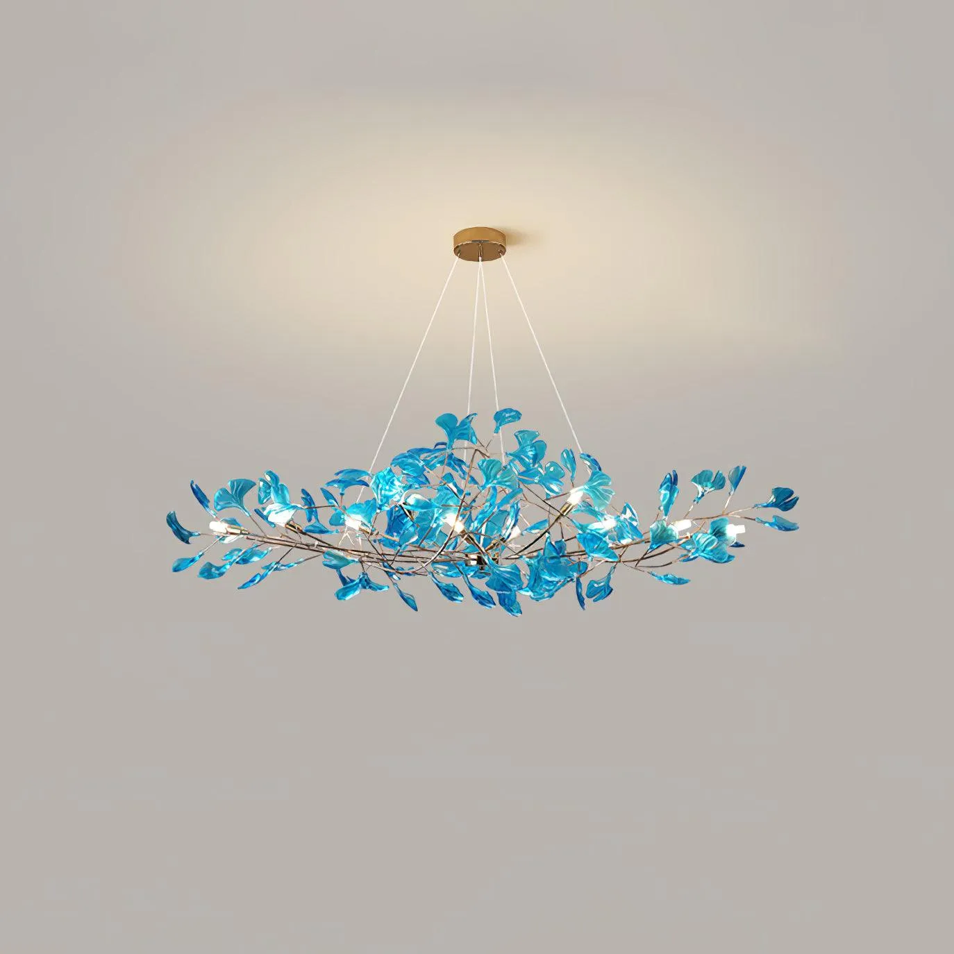 Acrylic Ginkgo Leaf Chandelier