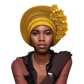 African Head Tie of Nigeria Headwraps Hat Turban Wedding Party Handmade Elegant Hair Wear Cap for Women