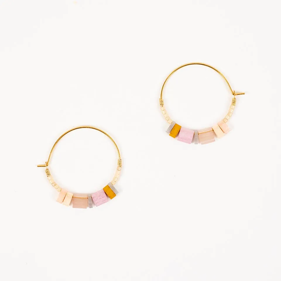 Altiplano - Tila Hoop Earrings: Creamy