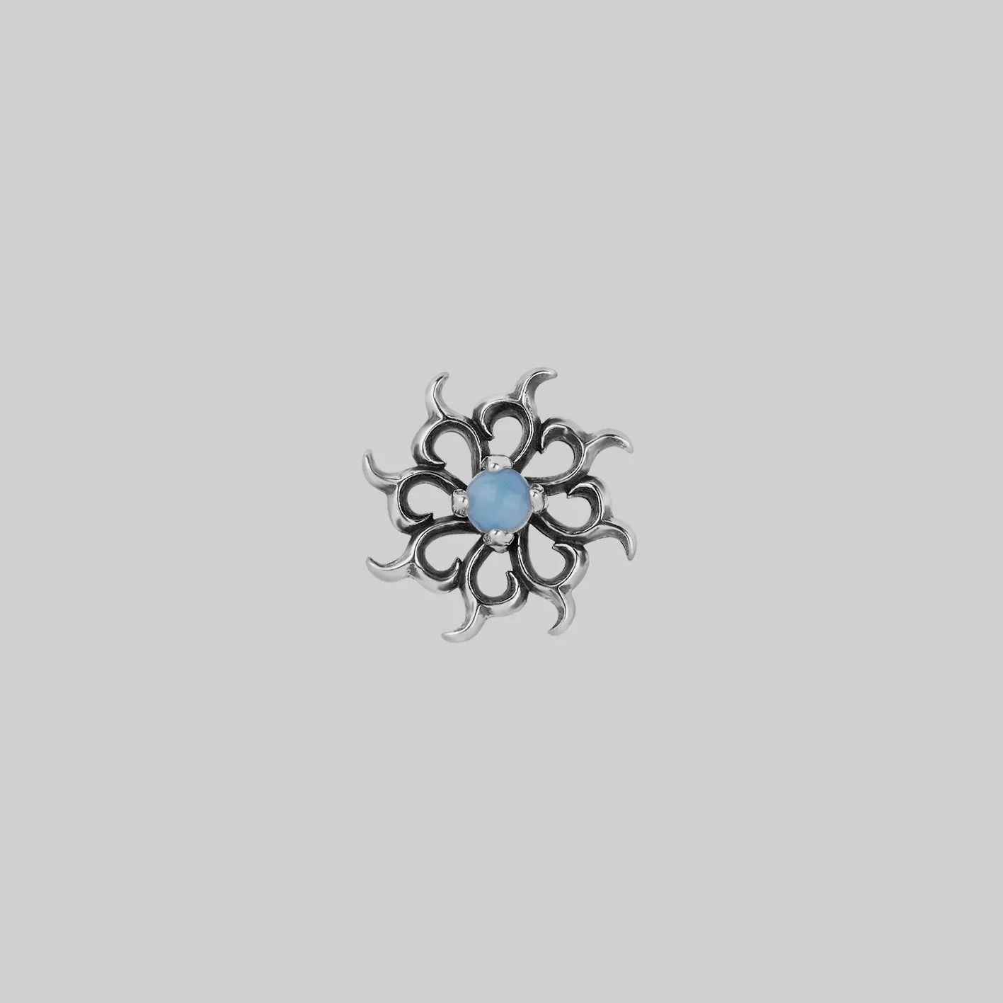 ANDROMEDA. Pinwheel Nebula Opalite Stud Earring - Silver
