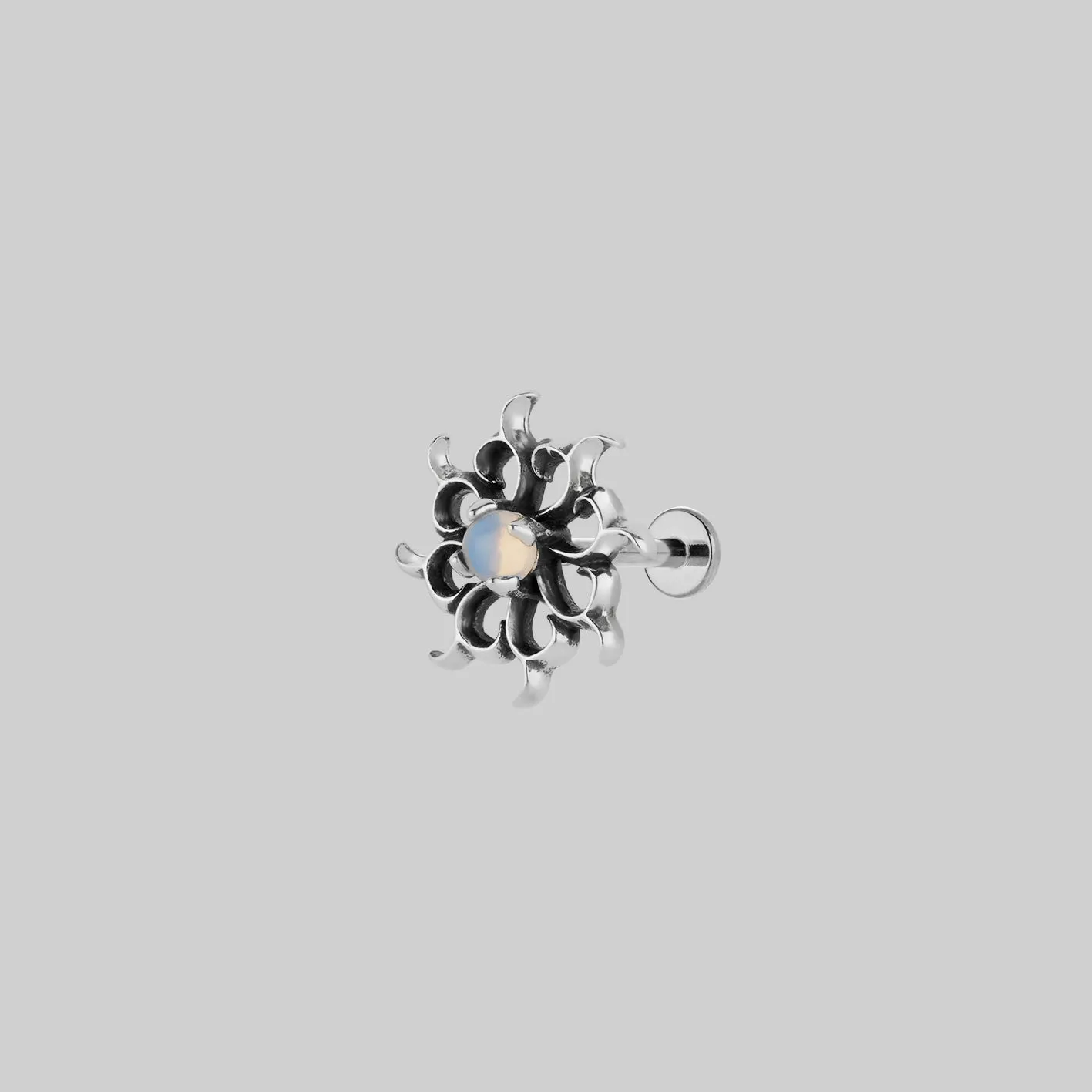 ANDROMEDA. Pinwheel Nebula Opalite Stud Earring - Silver