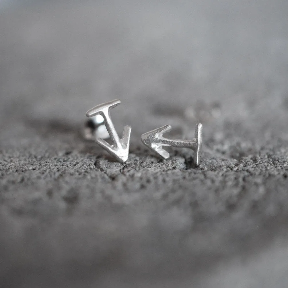 Ankkari Earrings silver or bronze