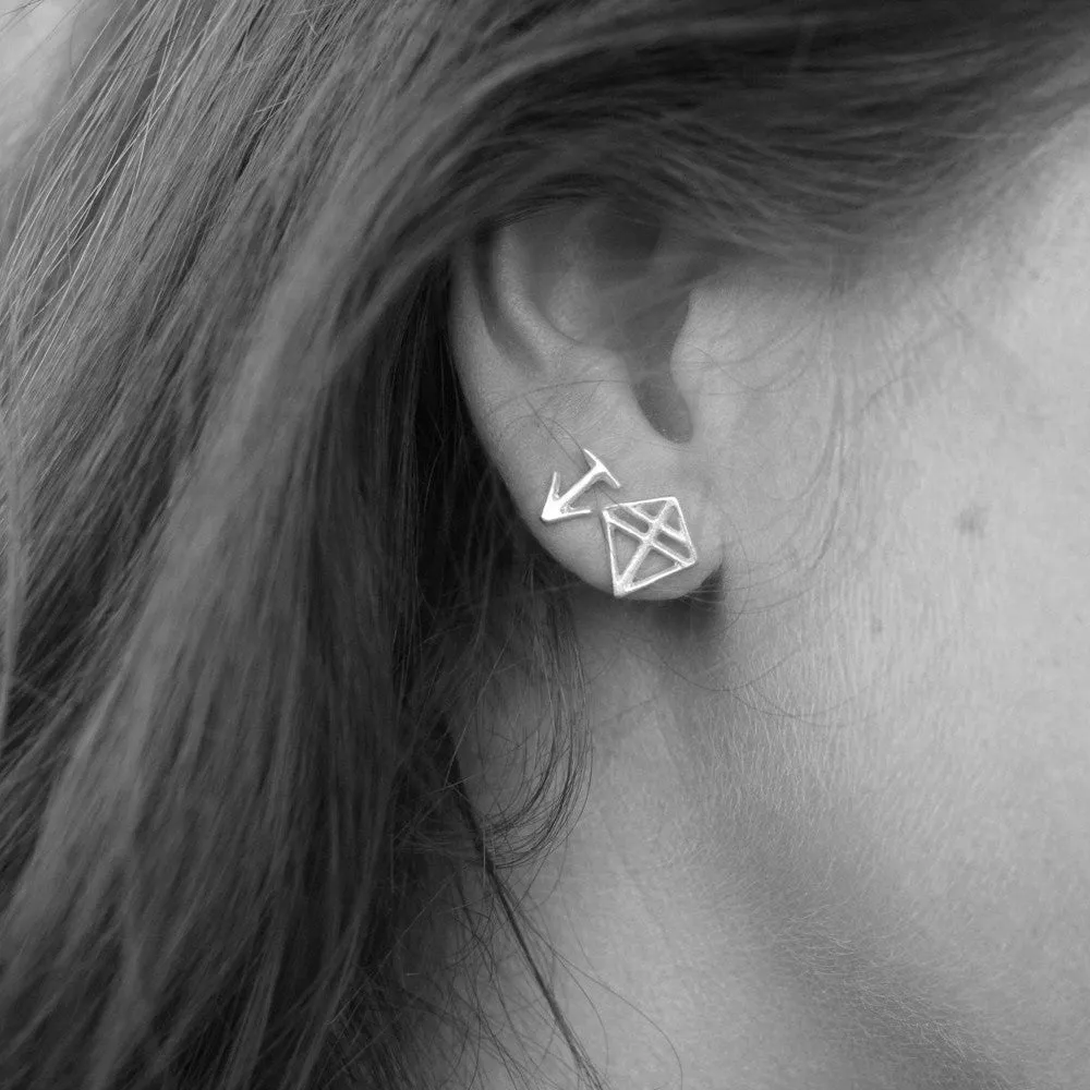 Ankkari Earrings silver or bronze