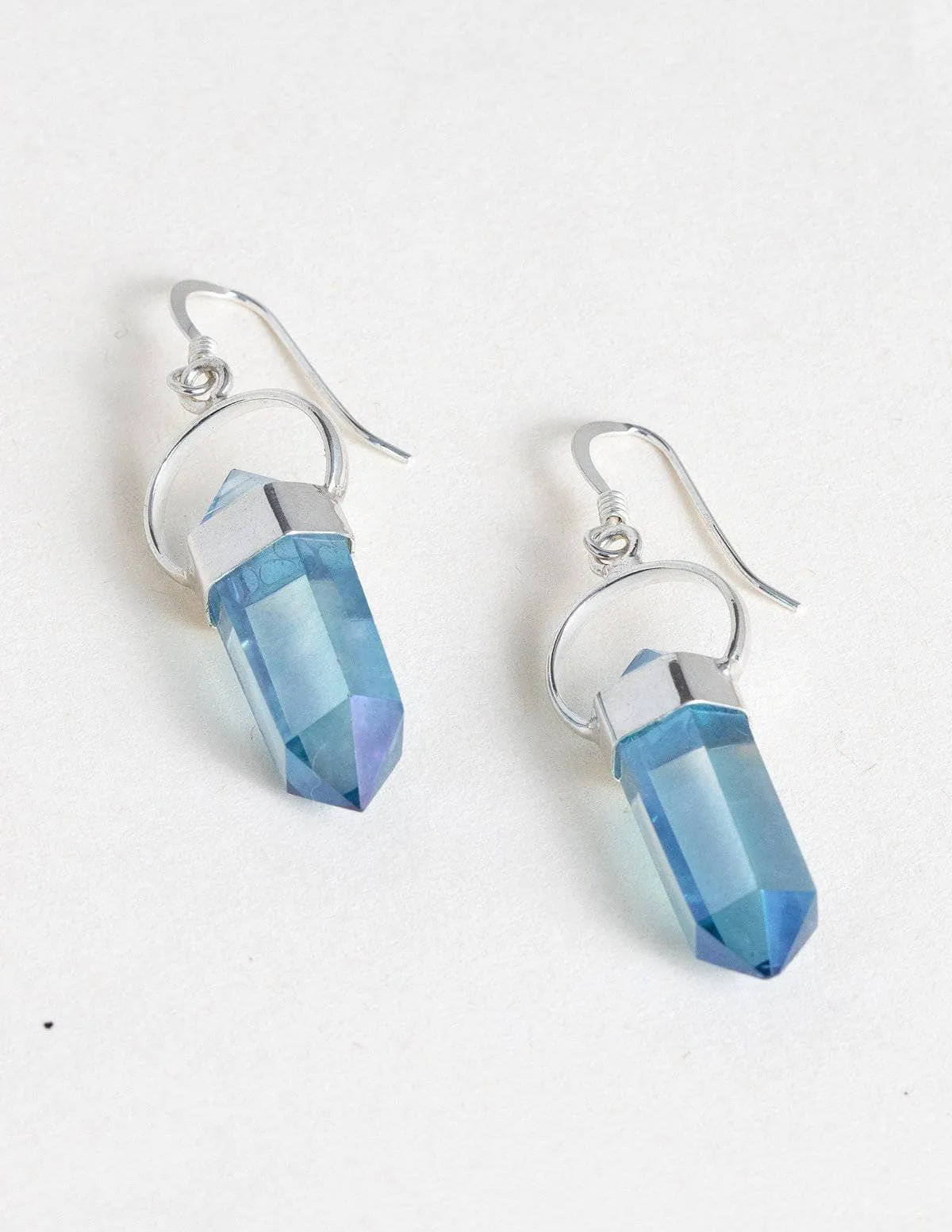 Aqua Aura Quartz Earrings