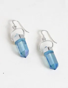 Aqua Aura Quartz Earrings