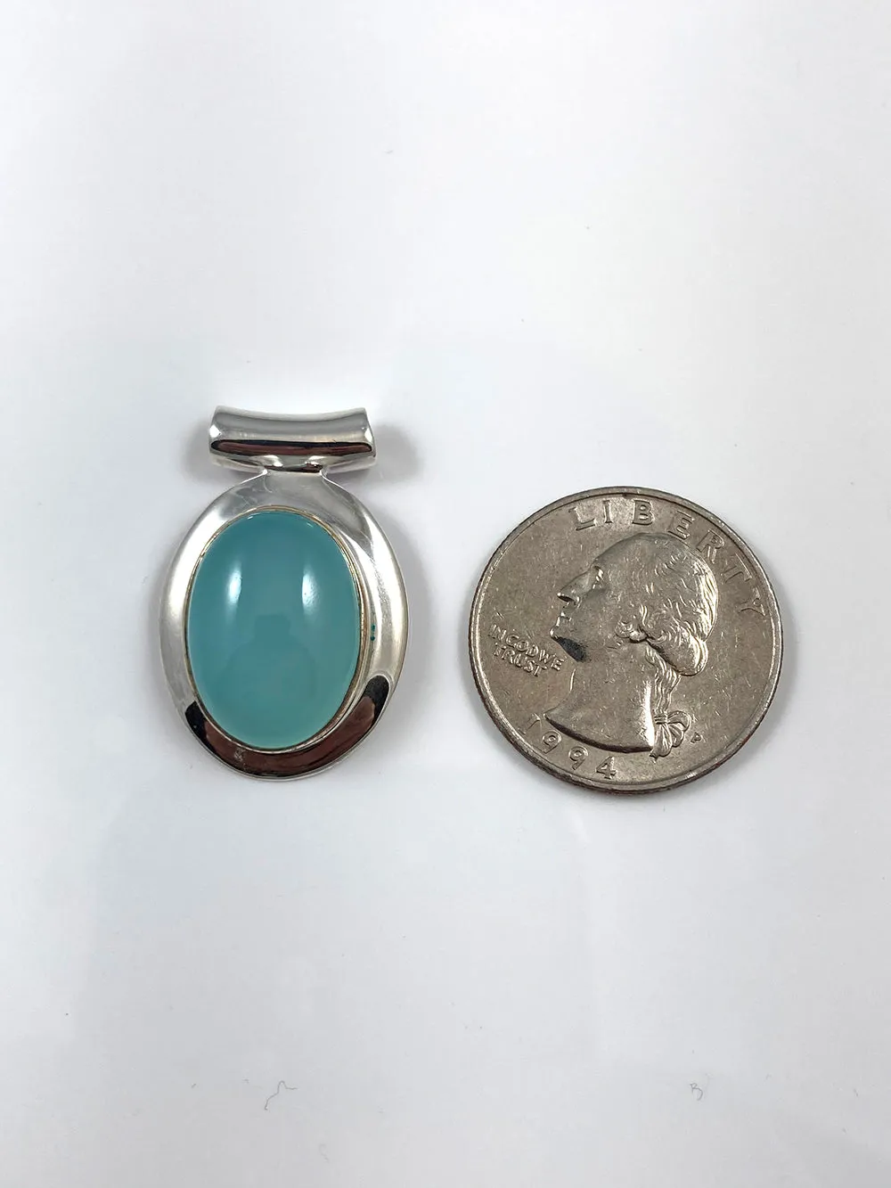 Aqua Chalcedony Pendant