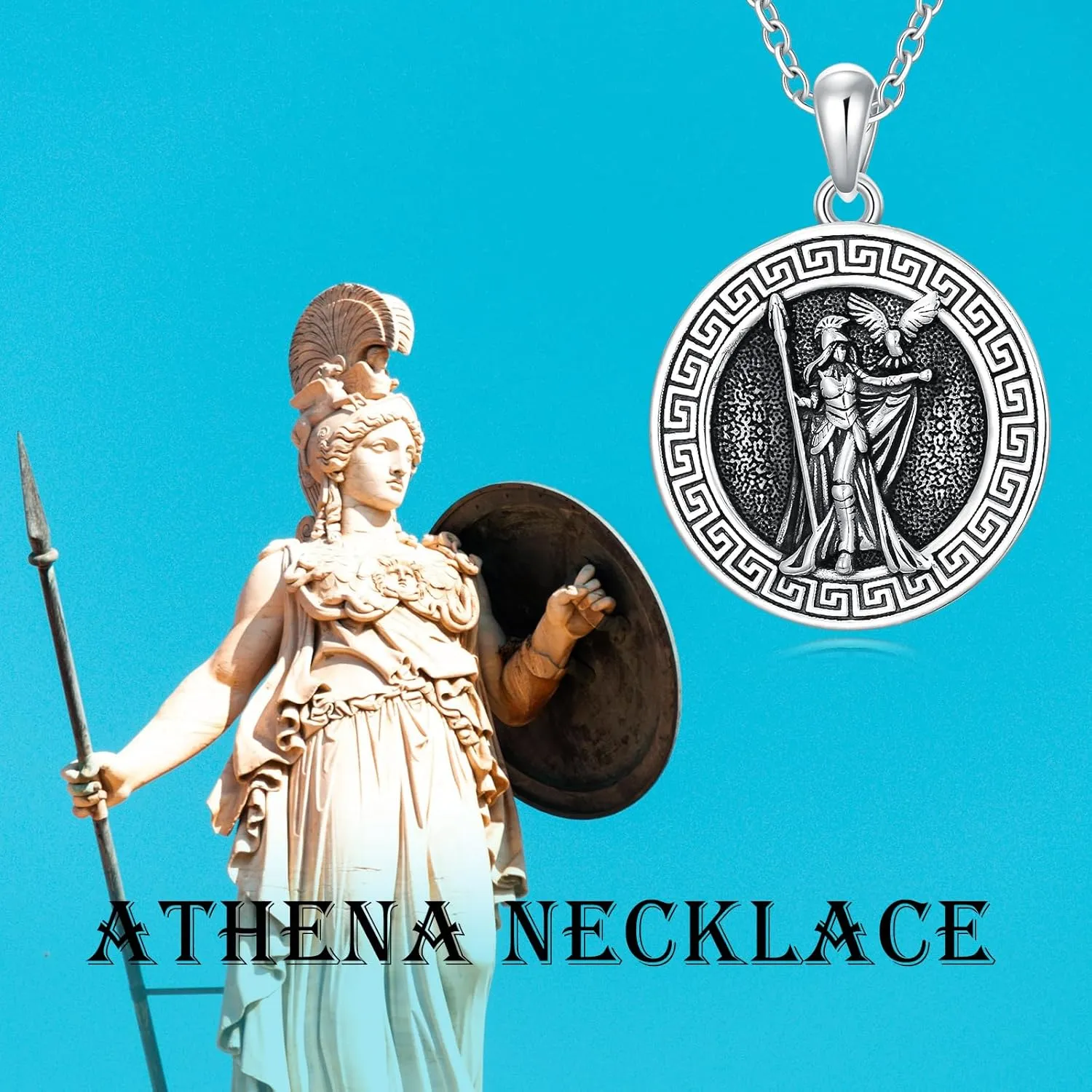 Athena/Medusa/Artemis/Apollo/Hecate/Zeus/Poseidon/Sisyphus Necklace 925 Sterling SIlver Greek Mythology Pendant Jewelry for Men Women Gifts