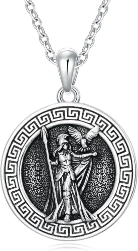 Athena/Medusa/Artemis/Apollo/Hecate/Zeus/Poseidon/Sisyphus Necklace 925 Sterling SIlver Greek Mythology Pendant Jewelry for Men Women Gifts