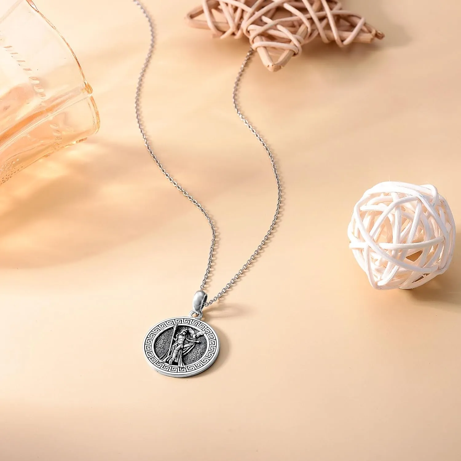 Athena/Medusa/Artemis/Apollo/Hecate/Zeus/Poseidon/Sisyphus Necklace 925 Sterling SIlver Greek Mythology Pendant Jewelry for Men Women Gifts