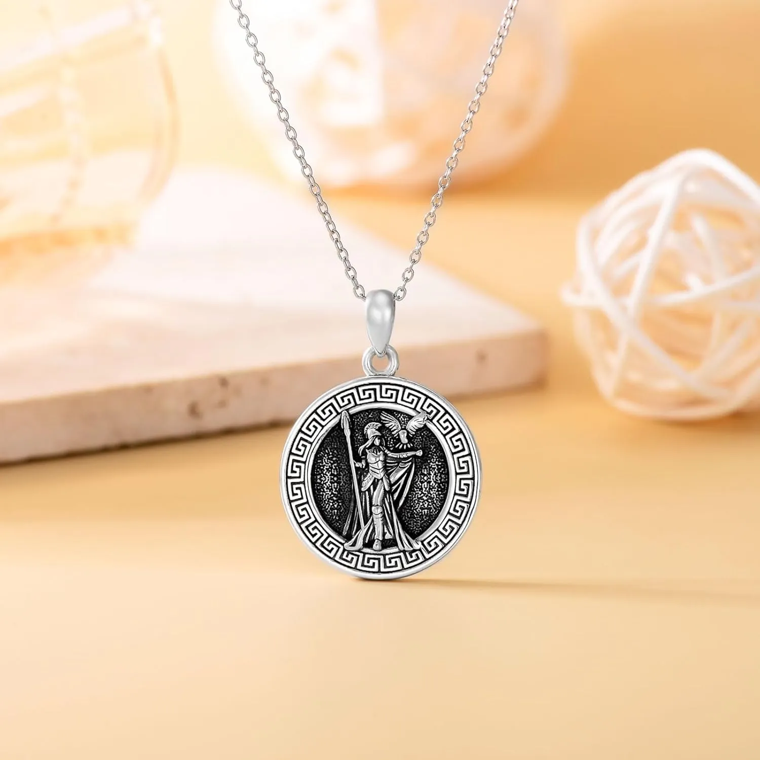 Athena/Medusa/Artemis/Apollo/Hecate/Zeus/Poseidon/Sisyphus Necklace 925 Sterling SIlver Greek Mythology Pendant Jewelry for Men Women Gifts