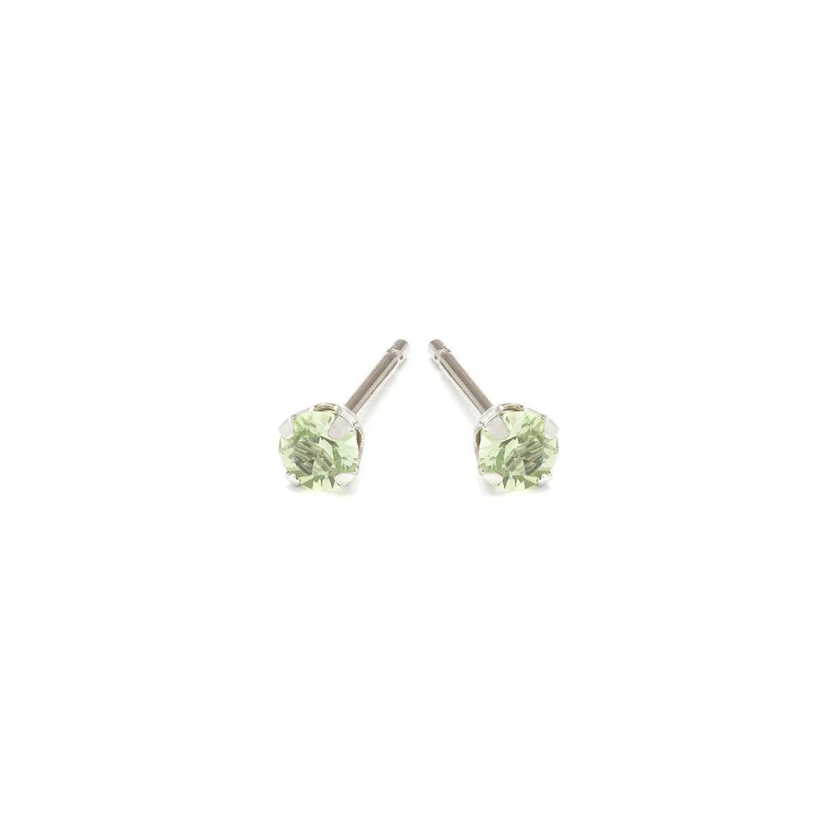 August Birthstone Stainless Steel Stud Earrings