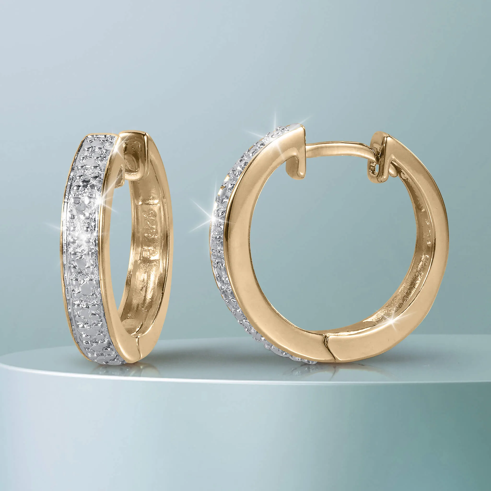 Aurora Diamond Hoop Earrings