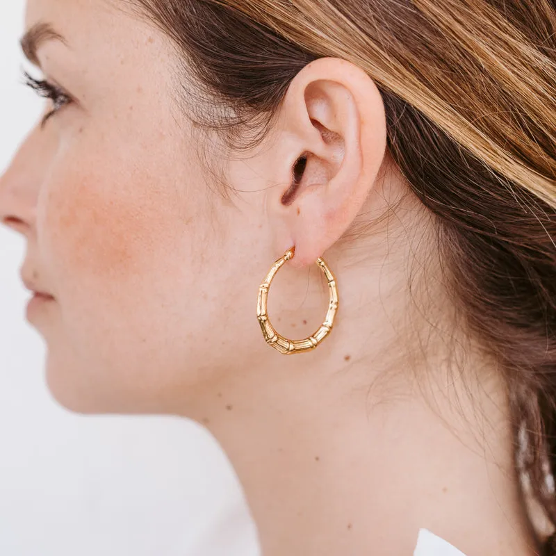 Bamboo Hoop, Medium, Gold