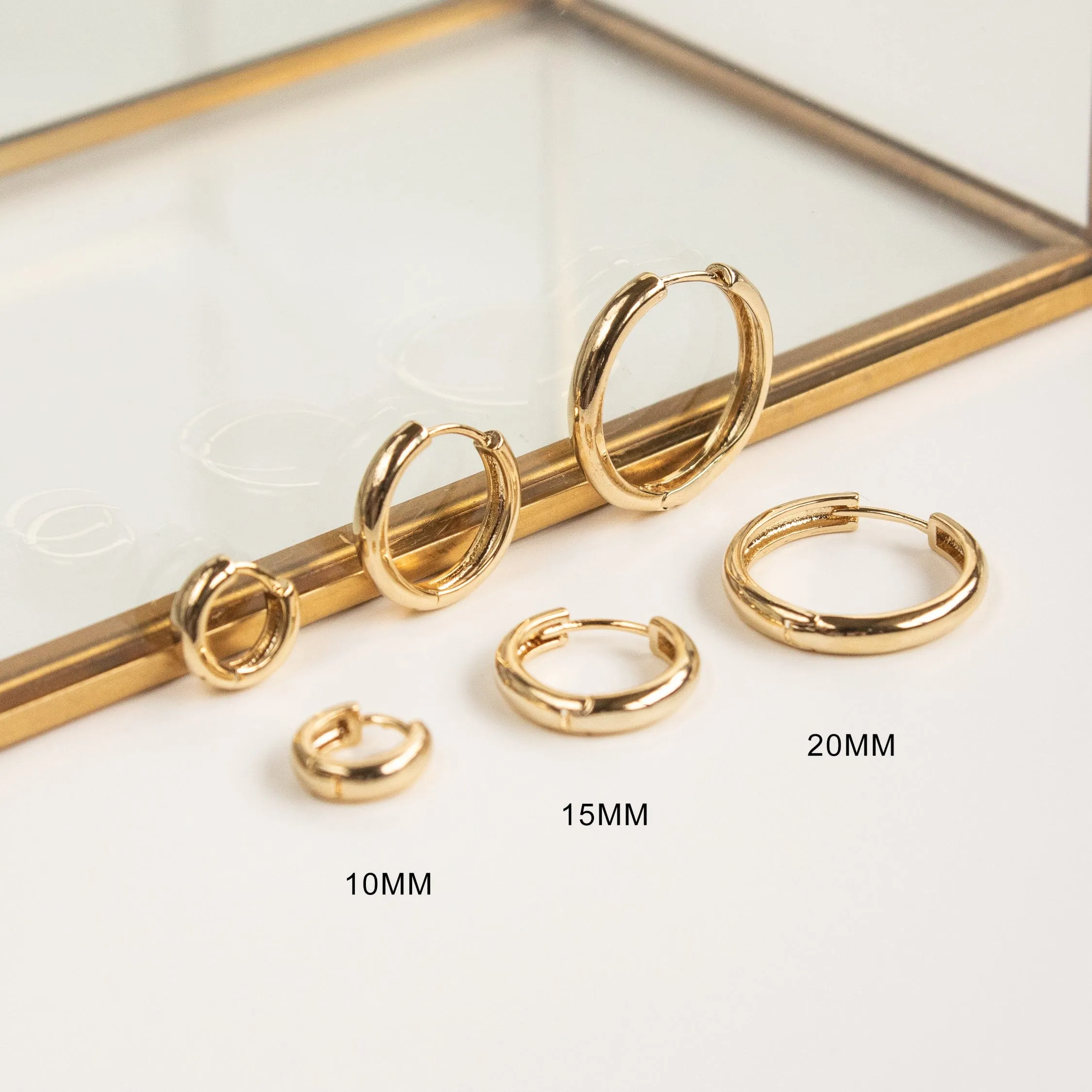 Bea 10mm Huggie Hoop Earrings Silver