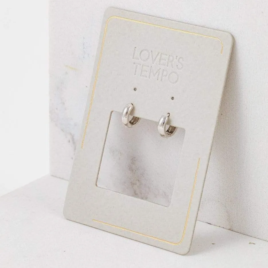 Bea 10mm Huggie Hoop Earrings Silver