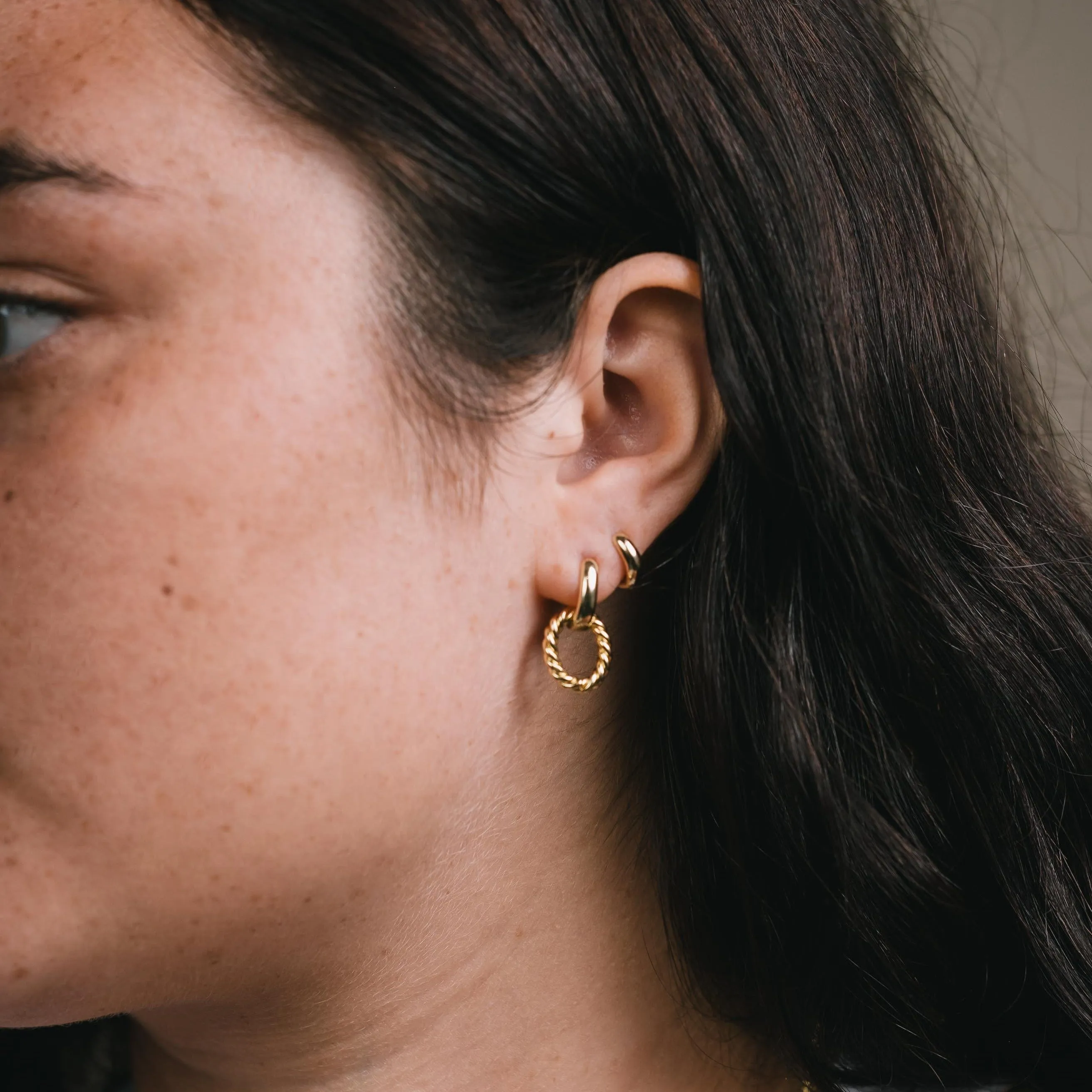 Bea 10mm Huggie Hoop Earrings Silver