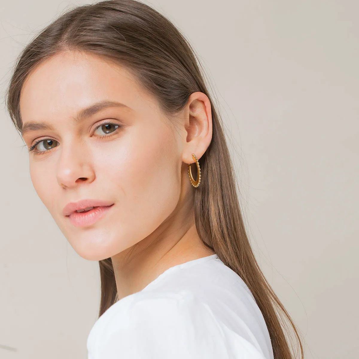 Beaded Hoop Earrings