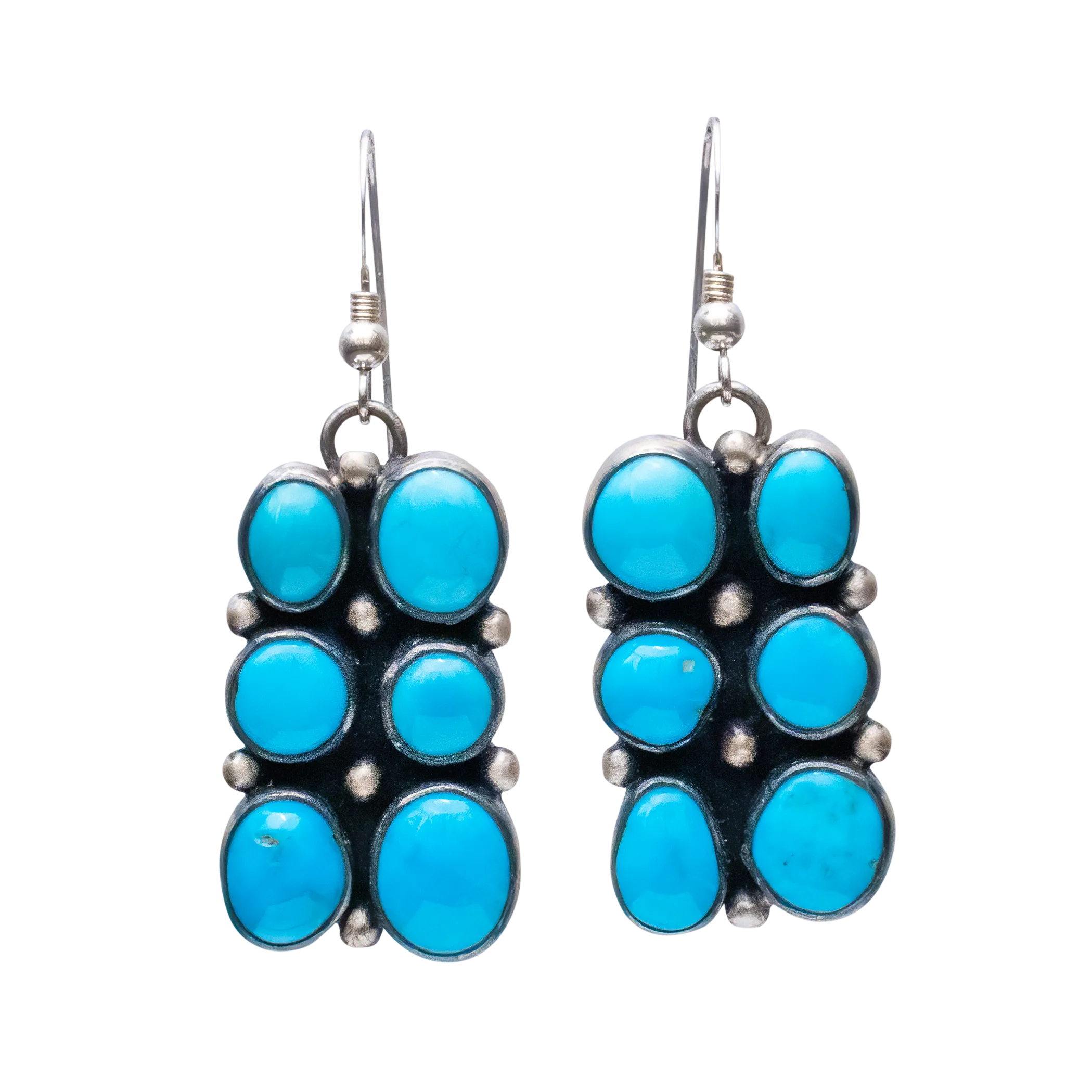 Stunning Blue Ridge Turquoise Earrings by Lowell Draper