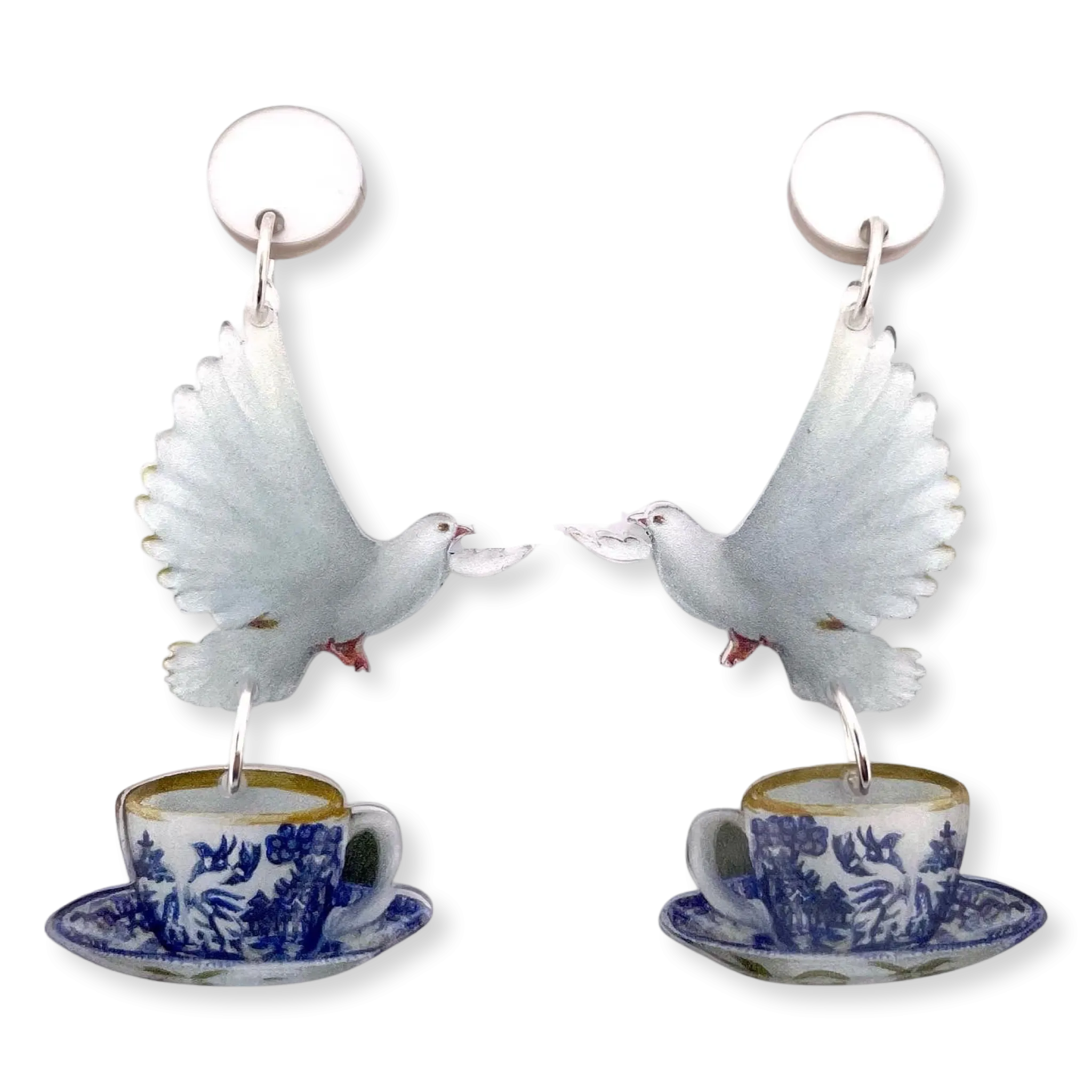Blue Willow 🕊Dove - Earrings