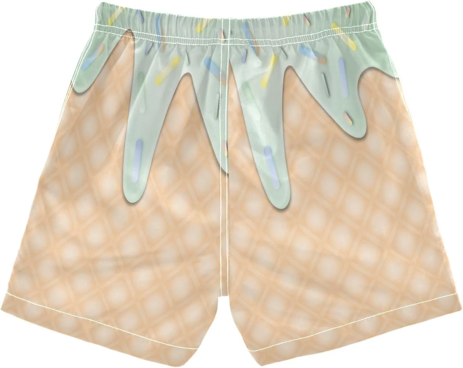 Boccsty Pink Strawberry Ice Cream Boys Swim Trunks Baby Kids Swimwear Summer Toddler Beach Board Shorts 2T-XL