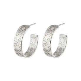 CAROL medium hoop earrings silver-plated