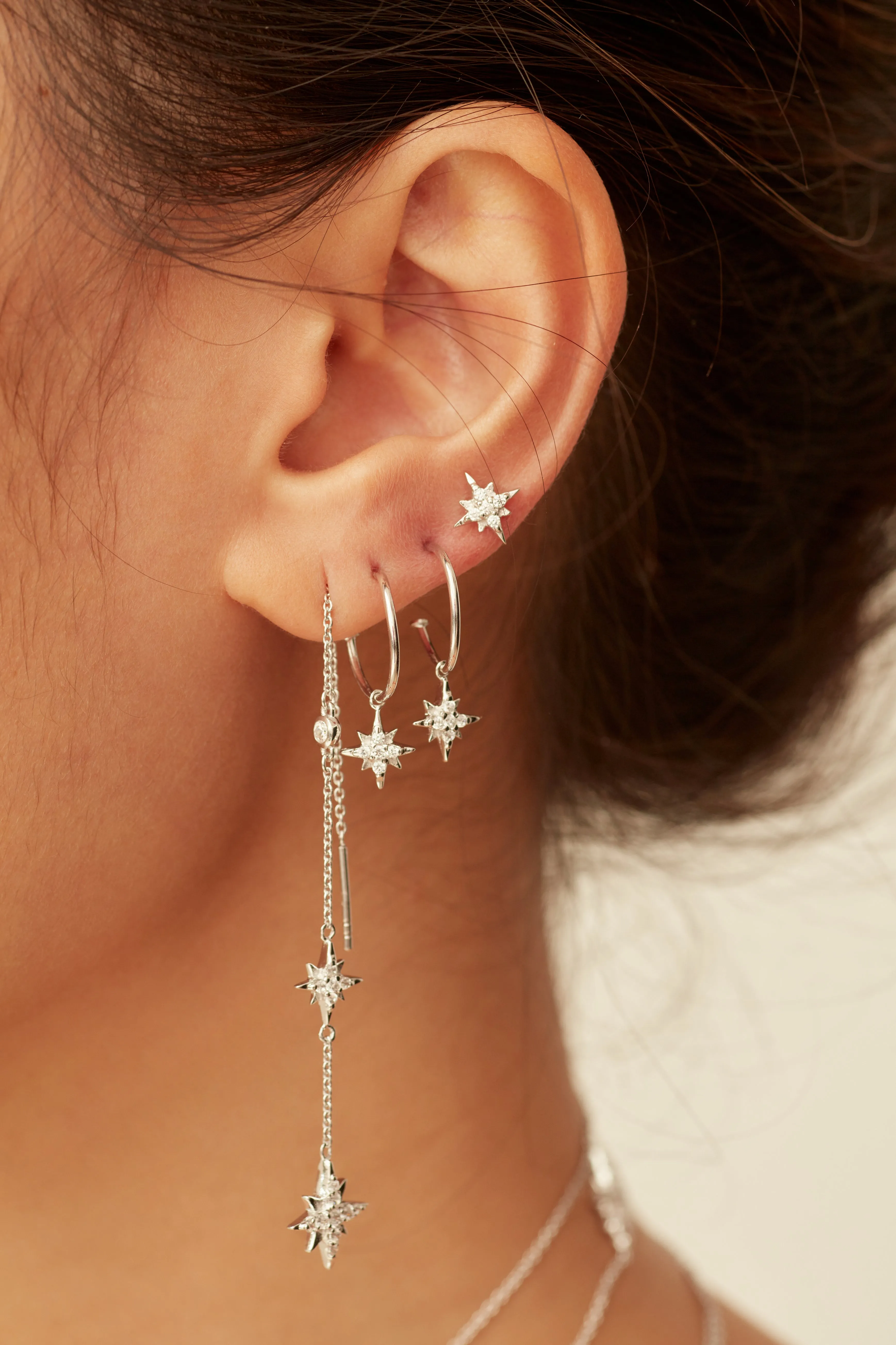 Celestial Mini Hoop Earrings - Gold