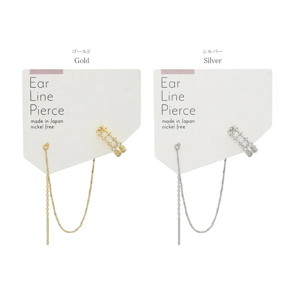 Chain Threader Cross Cuff Earring