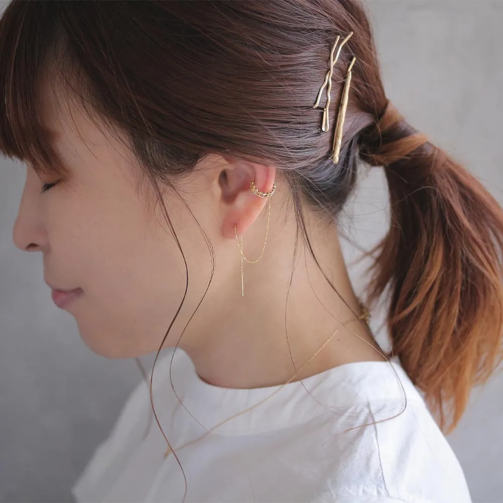 Chain Threader Cross Cuff Earring