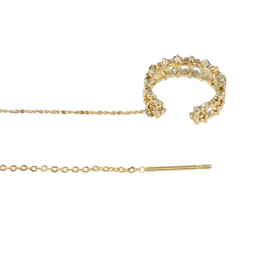 Chain Threader Cross Cuff Earring